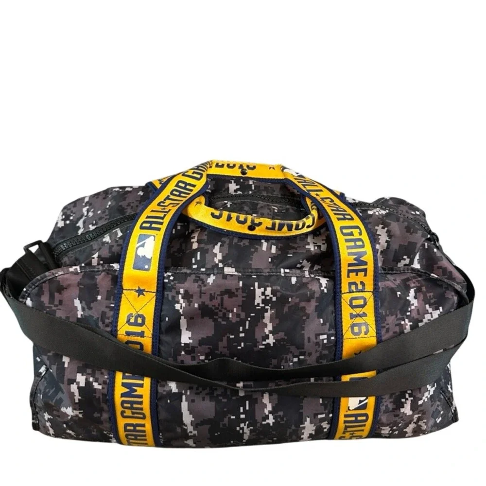 MLB 2016 All Star Game Go Sac Duffel Bag Digital Camo Grey Yellow Travel Gym